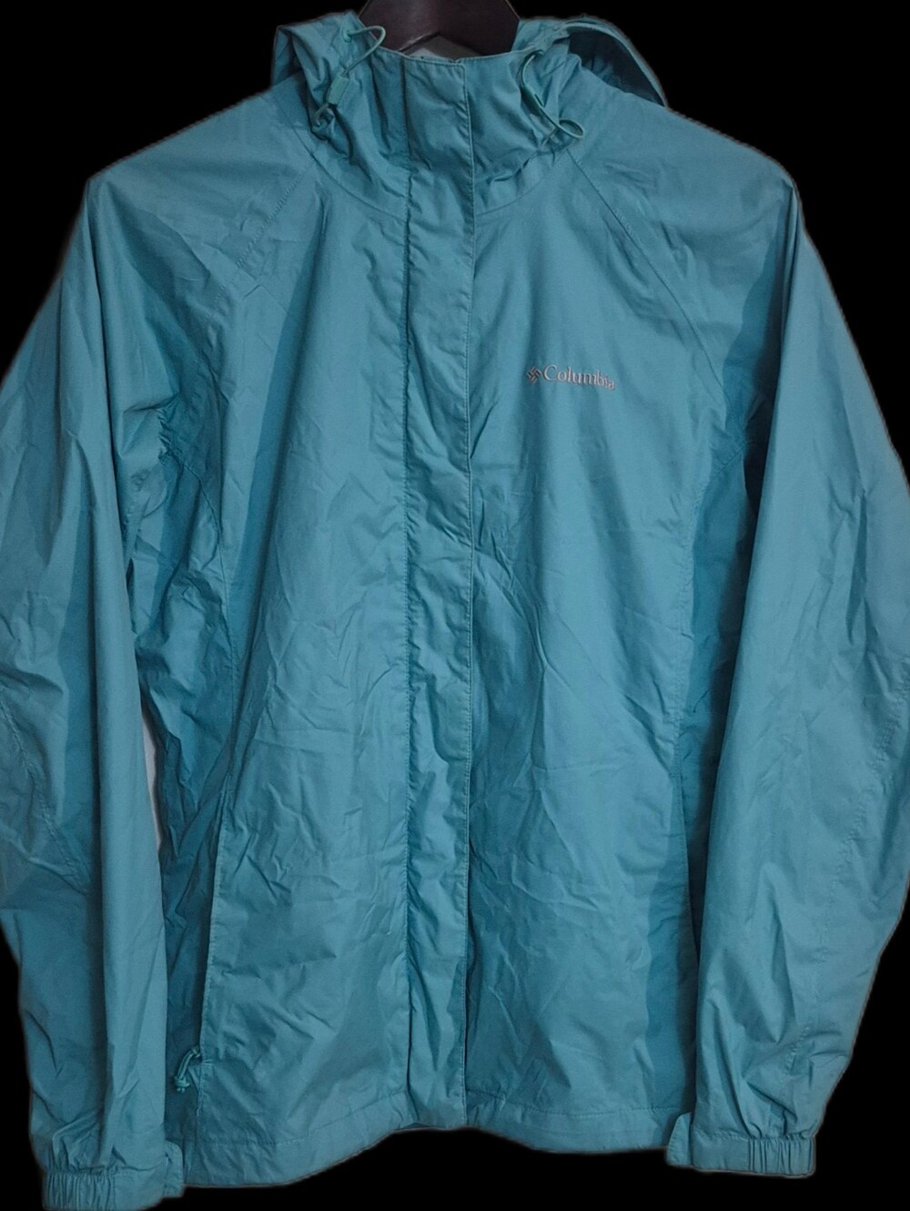 Columbia Lightweight Teal Rain Jacket